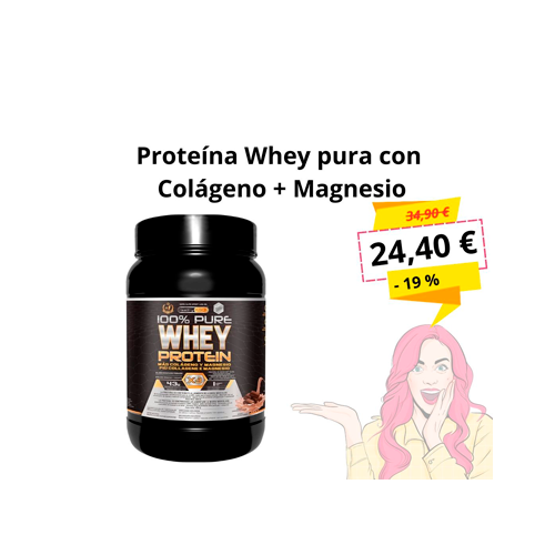 Proteína Whey pura con Colágeno + Magnesio